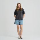 T-shirt oversize z bawełny czesanej Kuromi NOWEAR