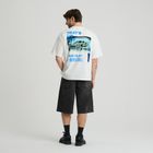 T-shirt oversize z nadrukiem na plecach NOWEAR