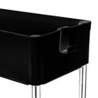 Tadar, organizer, regał łazienkowy na kółkach, 3 poziomowy, czarny, 40-13,5-61 cm