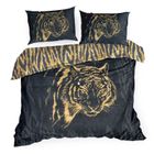 Tiger, elegancka pościel z bawełny hiszpańskiej, z nadrukiem panelowym, 160-200 cm