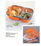 Tiross, lunchbox silikonowy, 3-komorowy