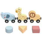 Tooky Toy, drewniany stolik edukacyjny, zoo