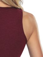 Top damski, bordowy, Eldar