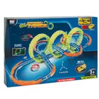 Tor wyścigowy, świecący w ciemności, zestaw z samochodem