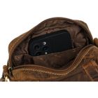 Torba listonoszka, brązowa, skórzana, Peterson