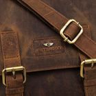 Torba listonoszka, brązowa, skórzana, Peterson