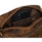 Torba listonoszka, brązowa, skórzana, Peterson