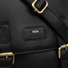 Torba listonoszka, czarna, skórzana, Peterson