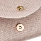 Torebka kopertówka, beżowa, brokatowa, Rovicky