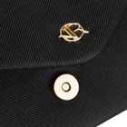 Torebka kopertówka, czarna, brokatowa, Rovicky