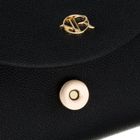 Torebka kopertówka, czarna, skóra ekologiczna, Rovicky