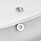 Torebka kopertówka, srebrna, skóra ekologiczna, Rovicky