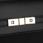 Torebka listonoszka, czarna, skóra ekologiczna, Peterson