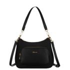 Torebka listonoszka, czarna, skóra ekologiczna, Peterson