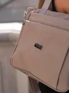 Torebka shopper, beżowa, Peterson