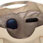 Torebka shopper, beżowa, poliester, Peterson