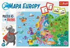 Trefl, Mapa Europy, puzzle + gra memory, 45 elementów