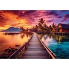 Trefl, Sunset in the Maledives, USA, puzzle, 1000 elementów