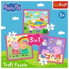 Trefl, Świnka Peppa, Peppa i przyjaciele, puzzle 3w1