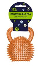 Trik&Roll, zabawka dla psa, piłka z uchwytem, pomarańczowy, 9,5 cm