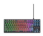 Trust, klawiatura gamingowa, podświetlana, GTX 833 Thado TKL, czarna