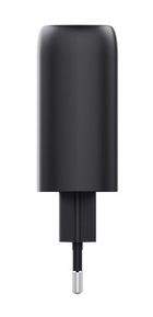 Trust, ładowarka, GaN 65W, 2xUSB-C, czarna