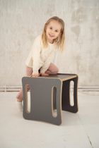 tupti.wood, Biggy, 2w1: krzesełko i stolik, szare