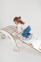 tupti.wood, duży bujak montessori z uchwytami + duża zjeżdżalnia, drabinka