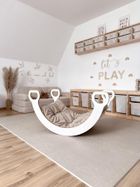 tupti.wood, poduszka do bujaka montessori, materac do dużego bujaka, beżowy