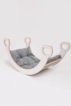 tupti.wood, poduszka do bujaka montessori, materac do dużego bujaka, szary