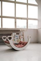 tupti.wood, poduszka do dużego bujaka montessori, materac, różowy