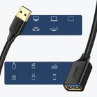 Ugreen, kabel, przedłużacz przejściówka, USB 3.0 (żeński)-USB 3.0 (męski), 1m, czarny