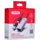Unitek Adapter USB-a/c - Rj45 2.5g Ethernet, m/f