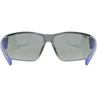Uvex, Equate, okulary rowerowe, black-blue matt-mirror blue