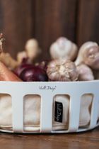 Vialli Design, koszyk na pieczywo z wkładem bawełnianym, Livio biały