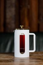 Vialli Design, Livio, zaparzacz do kawy i herbaty, biało-złoty, 1000 ml