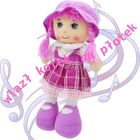 Victoria Sport, lalka szmaciana z dżwiękiem, fioletowa