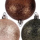 Vilde, bombki choinkowe nietłukące, perłowe, brązowe, zielone, 6 szt., 6 cm