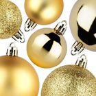 Vilde, bombki choinkowe, nietłukące, złote 4 cm, 6 cm, 100 szt.