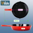 Vilde, Cast Enamel, patelnia żeliwna emaliowana z silikonową nakładką, 25 cm