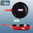 Vilde, Cast Enamel, patelnia żeliwna emaliowana z silikonową nakładką, 30 cm