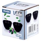 Vilde, Cast Line, czarki do herbaty żeliwne emaliowane, 60 ml, 2 szt.