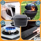 Vilde, Cast Line, garnek z pokrywką, żeliwny, 2w1, 4,5l, 1,8 l