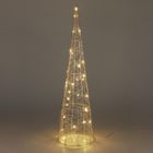 Vilde, choinka świecąca stożek, złota, 30 LED, 60 cm