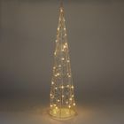 Vilde, choinka świecąca stożek, złota, 40 LED, 80 cm