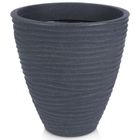 Vilde, doniczka ogrodowa plastikowa, szara okrągła, 39-41.5 cm