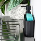 Vilde, dozownik płynu do naczyń z pojemnikiem na gąbkę, czarny, 400 ml