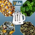 Vilde, dzbanek z zaparzaczem do herbaty, żaroodporny, szklany, 330 ml