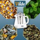 Vilde, dzbanek z zaparzaczem do herbaty, żaroodporny, szklany, 490 ml