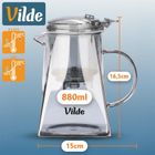 Vilde, dzbanek z zaparzaczem spustowym do herbaty, szklany, 880 ml